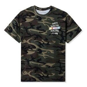 Size L Anti Social Social Club x Nascar Games Tee Military Camo Mens NWT